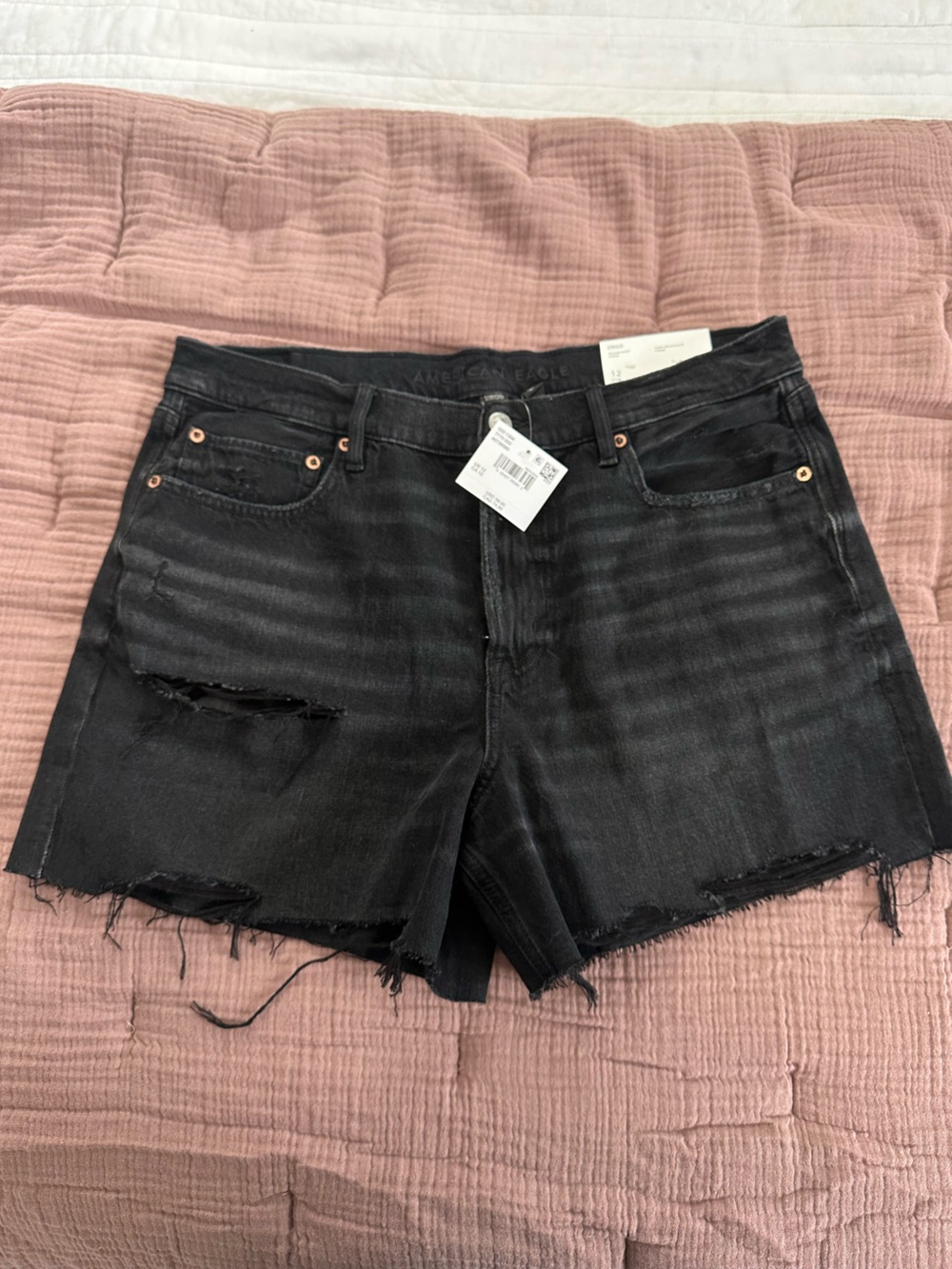 Black Distressed Denim Shorts - Women's Casual Cutoff